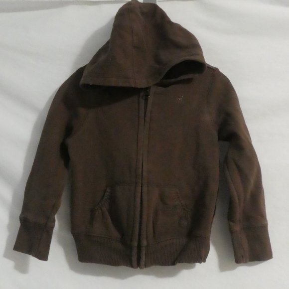 Retro OLD NAVY | 3T | Brown Hooded Zip-Up Sweatshirt Jacket | NWOT - Picture 1 of 16